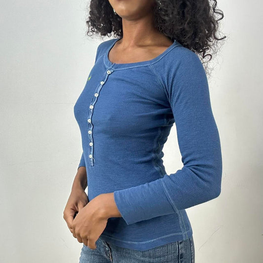 💻 RACHEL GREEN DROP | extra small navy blue abercrombie and fitch long sleeve top