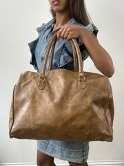 2016 edit | large brown leather style shoulder bag