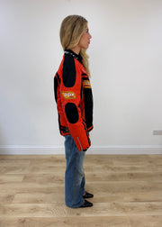 small red ferrari racing coat