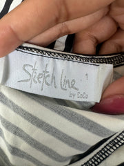 ‼️olivia rodrigo drop | pequeña camiseta sin mangas a rayas blanca y negra