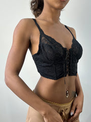 romantic grunge edit | extra small black lace bralette
