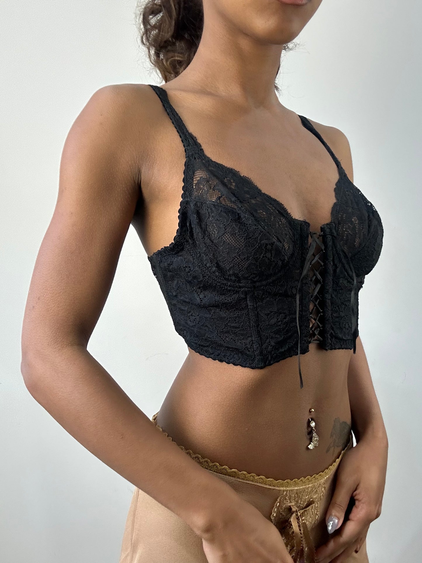 romantic grunge edit | extra small black lace bralette