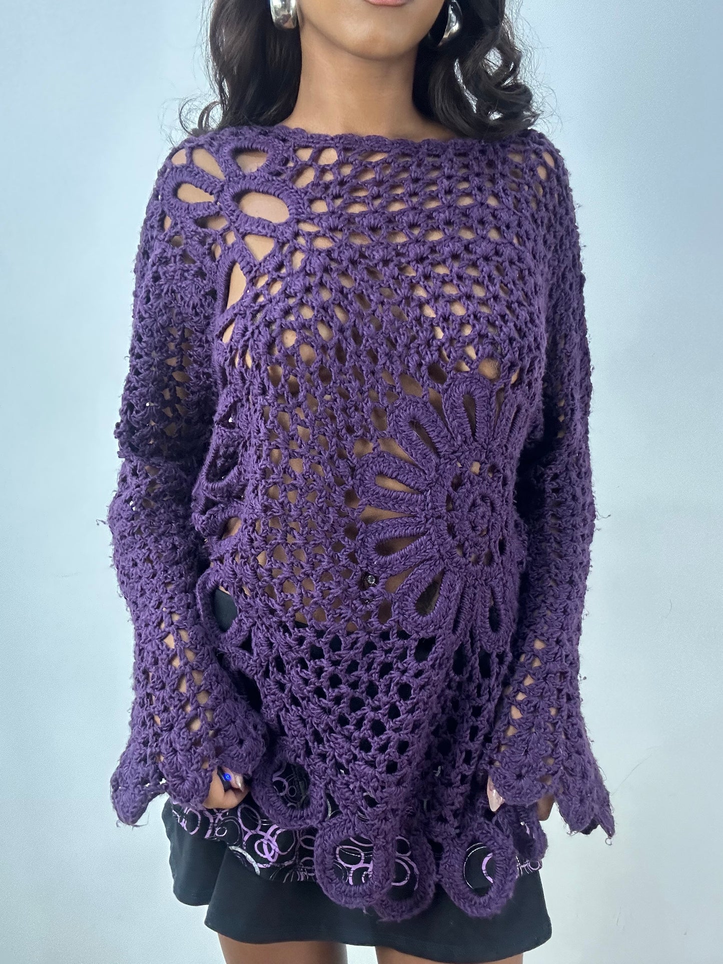 BEST PICKS | medium purple crochet knit jumper