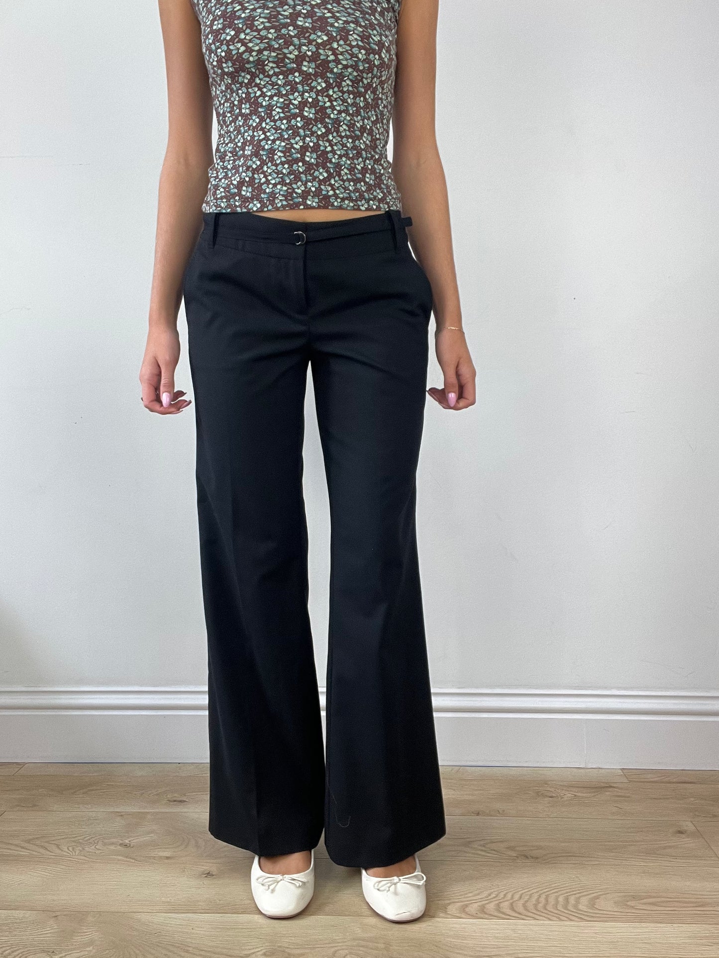 💻 DINNER PARTY | small black gap straight leg trousers