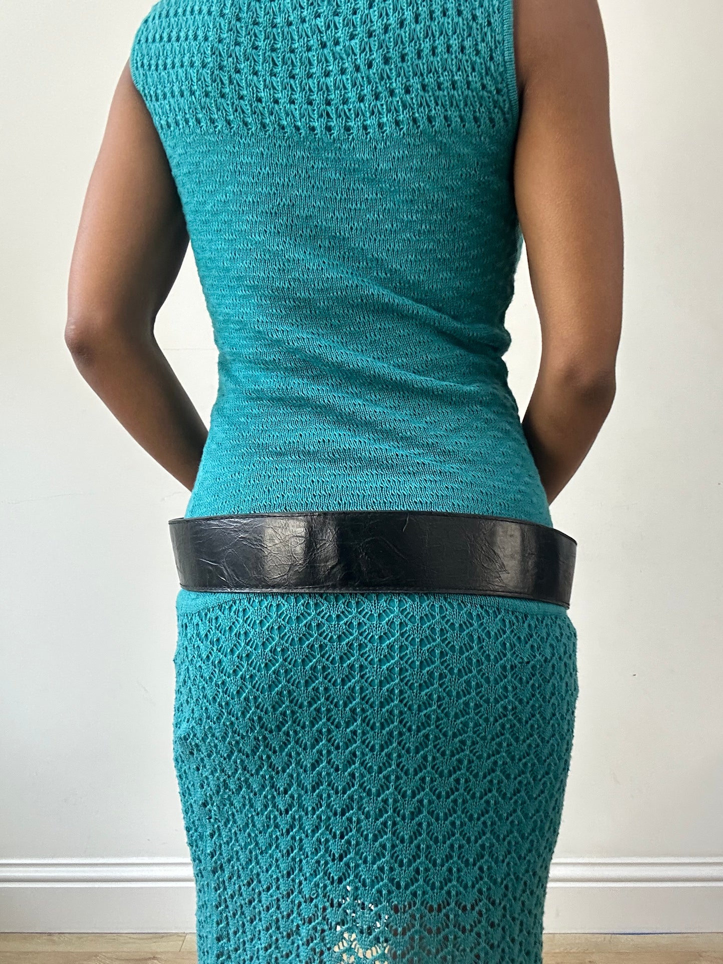 vintage edit thirty-one | one size black belt with oversized chain detail