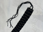 2016 edit | black suede style eyelet belt
