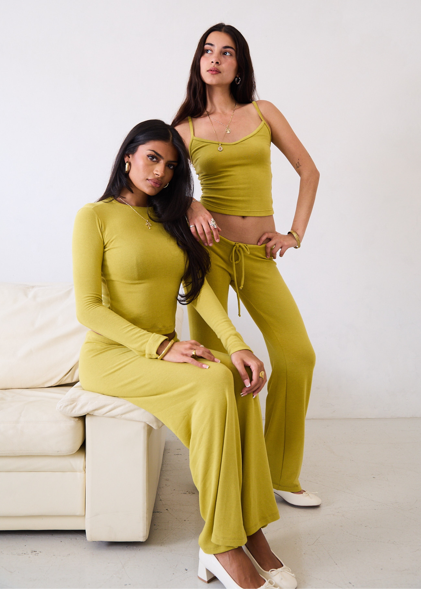 the margot trousers in chartreuse