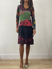 vintage edit: fashion week | small black desigual midi dress