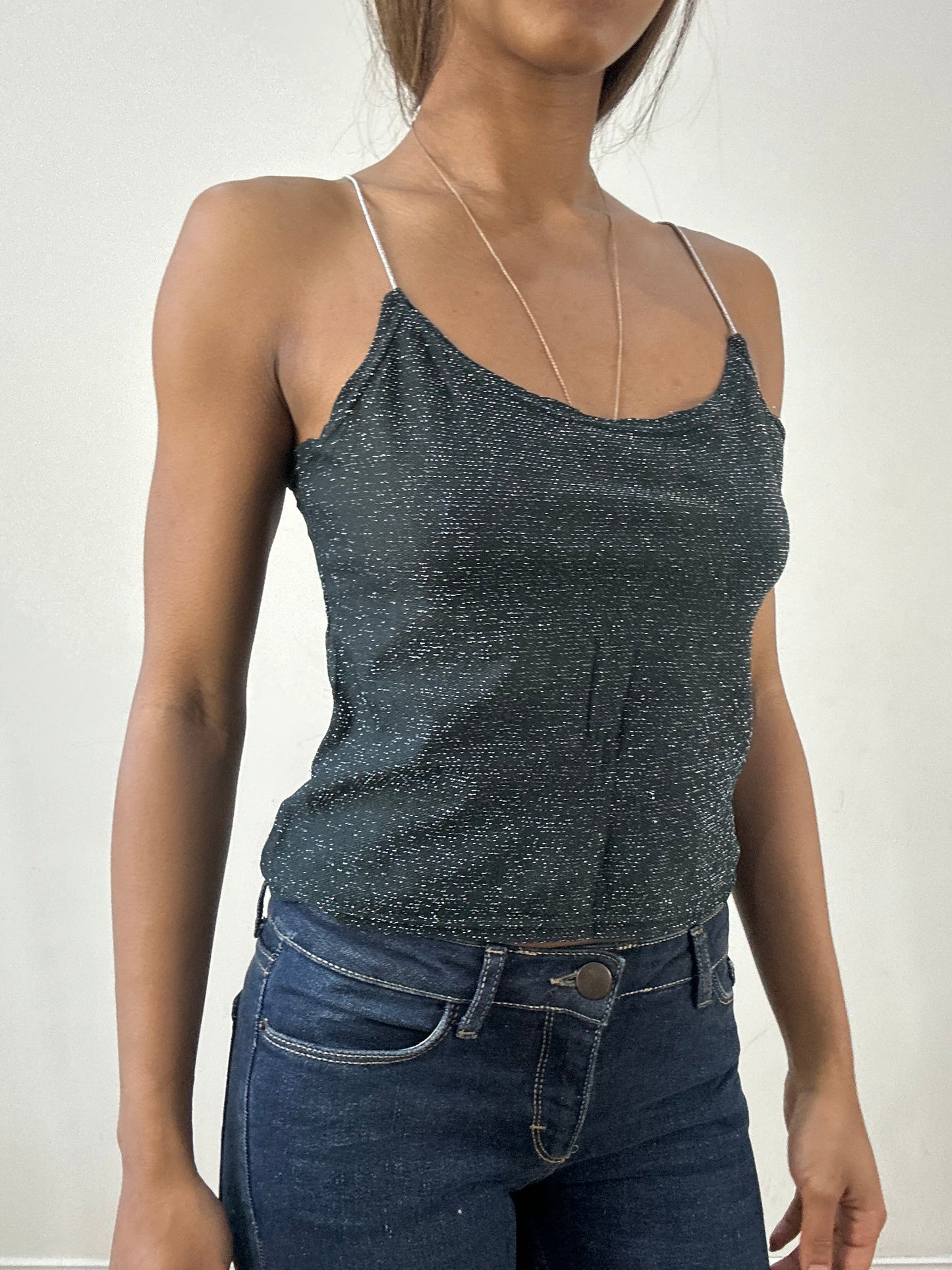 BEST PICKS | small grey sparkly knit cami top