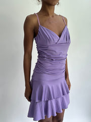 olivia rodrigo drop | taille: S · couleur: violet · article: robe · détails: drapé + plissé + longueur mini