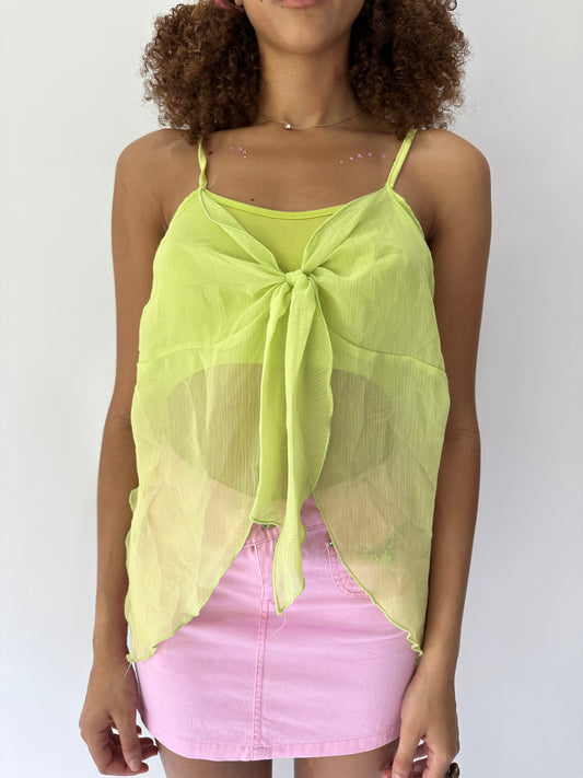festival drop | small/medium green sheer cami top