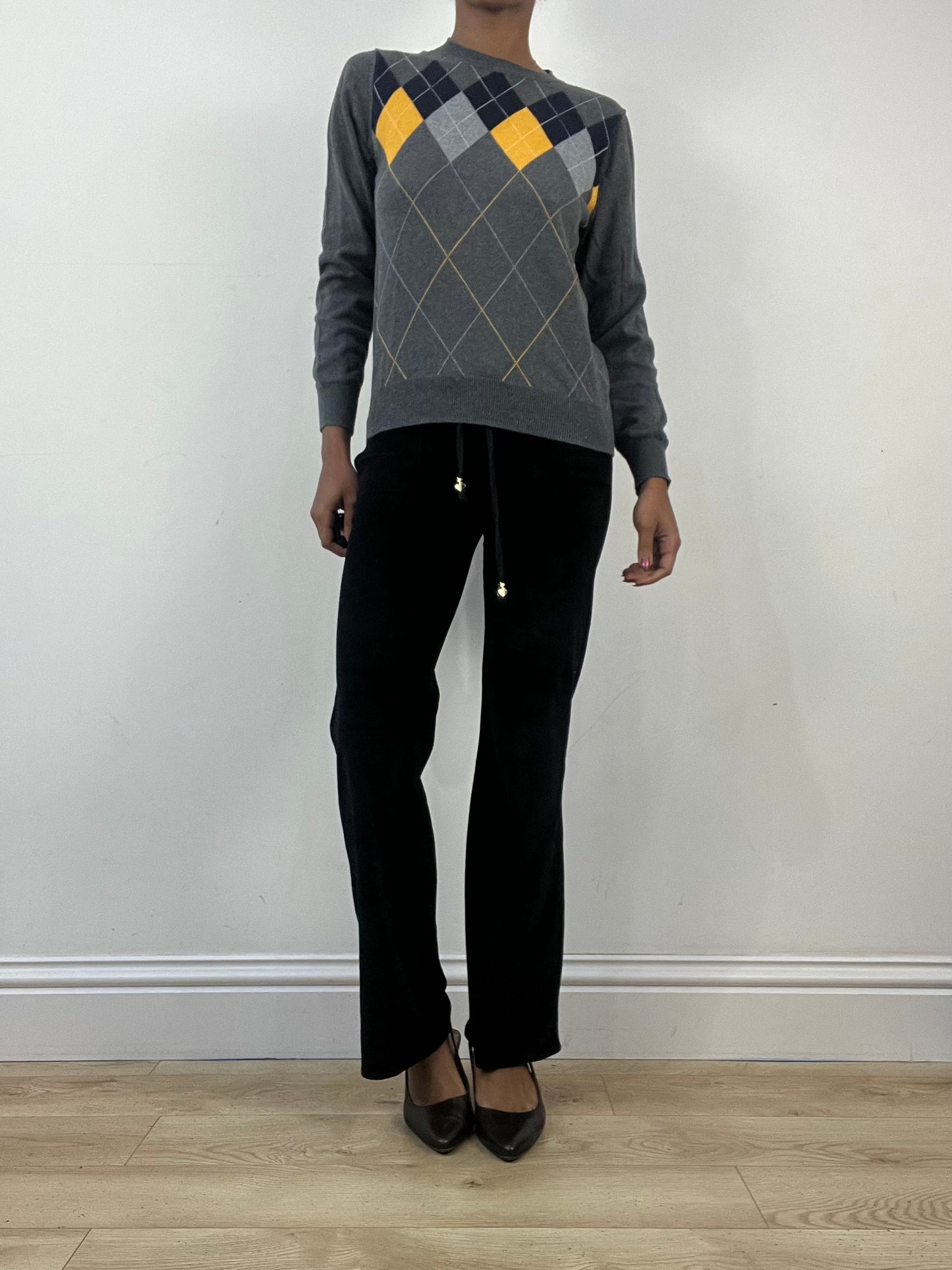 winter edit | medium grey jumper with argyle print