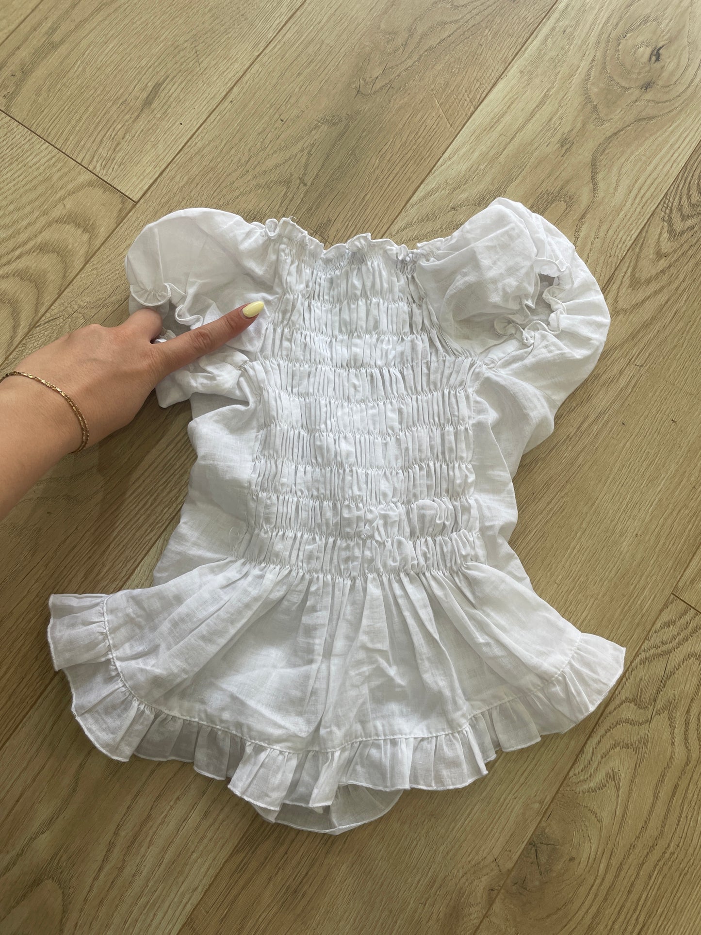 #396 SAMPLE SALE | extra small white jolene top