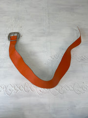 💚vintage edit twenty-six | orange faux leather belt