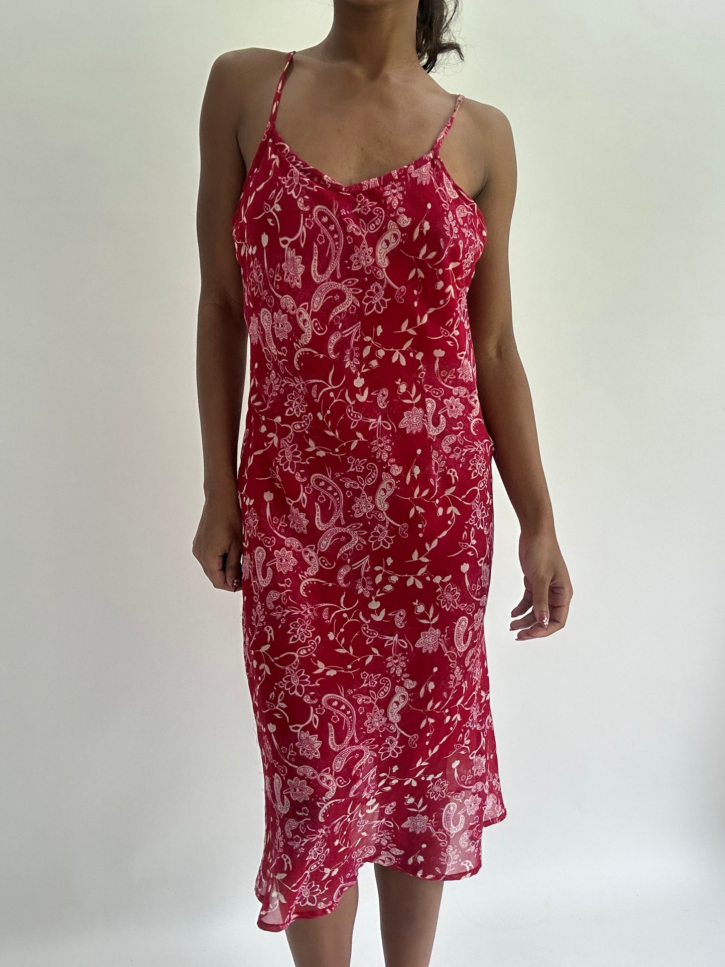zara larsson drop | small pink mesh overlay patterned midi dress