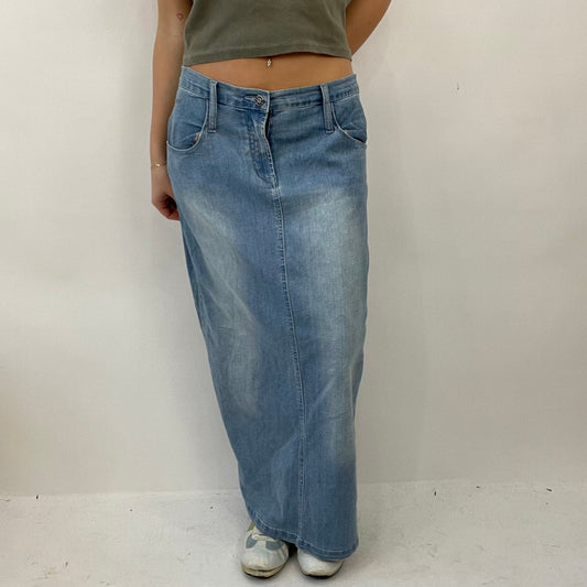 COTTAGECORE DROP | small denim maxi skirt