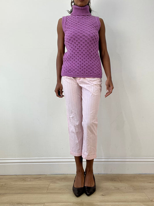 BEST PICKS | medium pink cropped trousers with stripes
