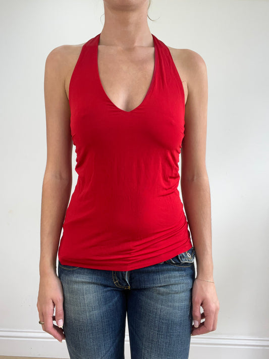 💻💚vintage edit twenty-four | small red halterneck top