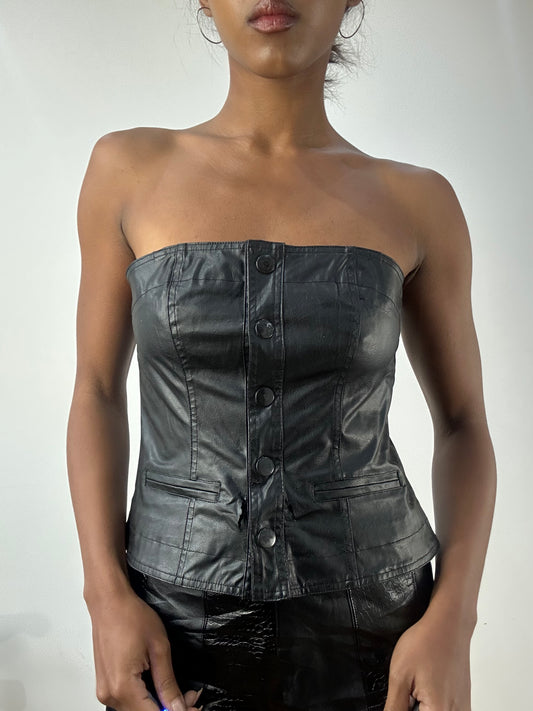 BEST PICKS | small faux leather bandeau top