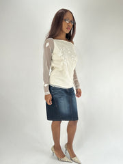 WINTER FAVOURITES | small blue denim midi skirt