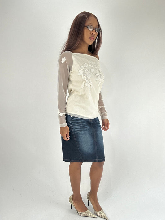 WINTER FAVOURITES | small blue denim midi skirt