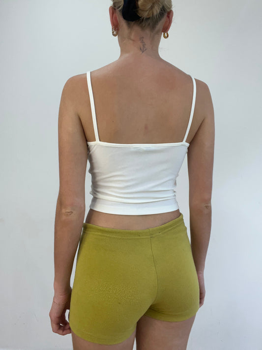 💻‼️ ruched cream cropped vest
