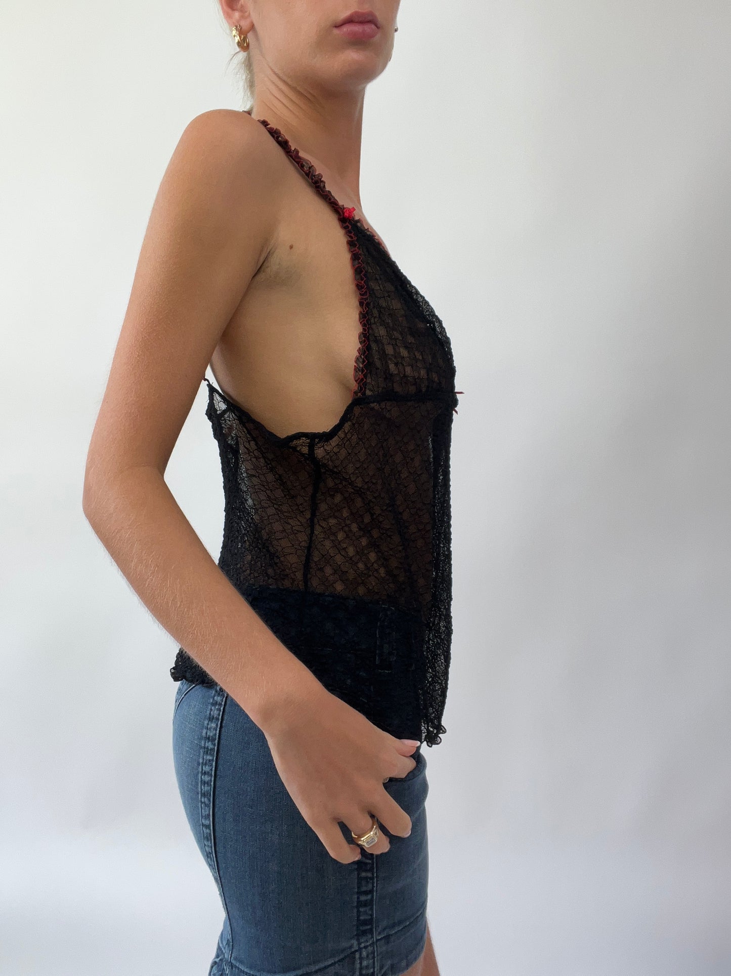 💚 GIRLS TRIP DROP | large black sheer intimissimi cami