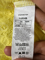 vintage edit twenty-five | large yellow tezenis bandeau top with lace back