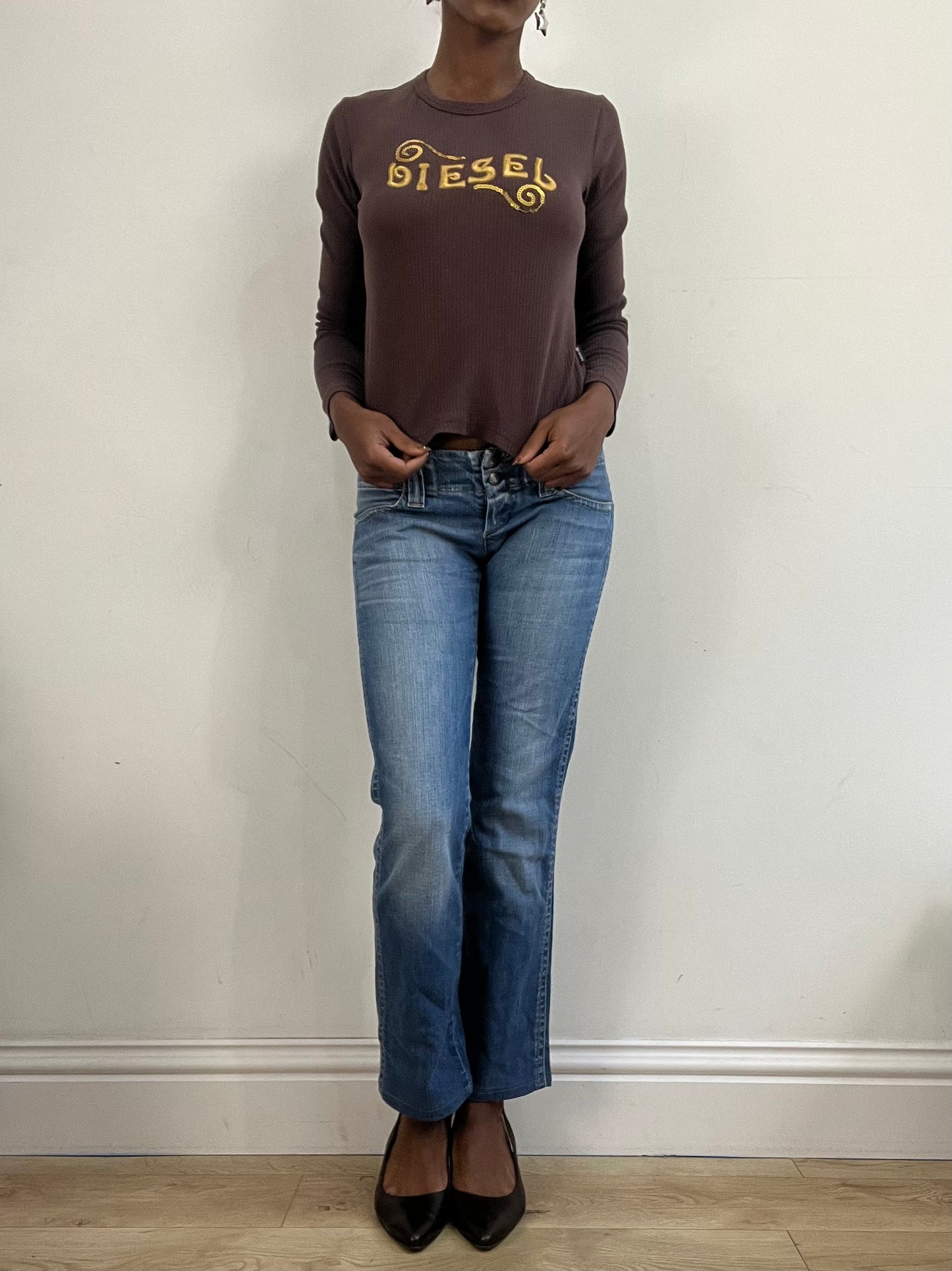 BEST PICKS | small brown diesel long sleeve top