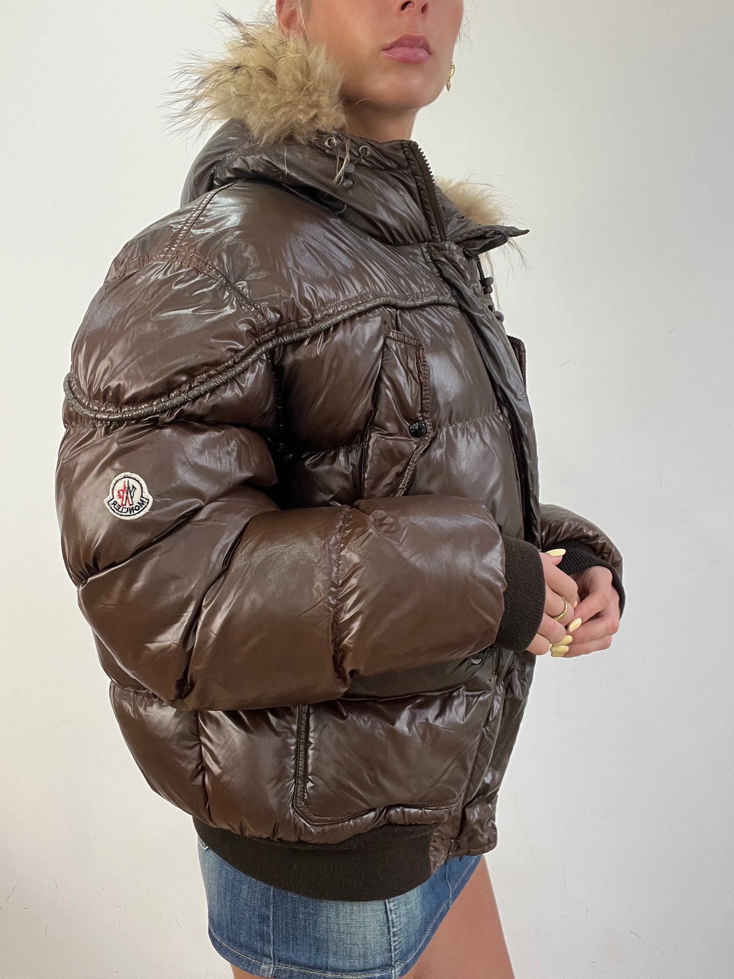 vintage edit eleven | extra large brown moncler puffer jacket