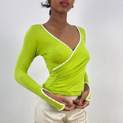 💻‼️ small green and white wrap around top