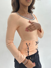 ‼️ | kleine Pfirsich rosa Langarmband Detail Top