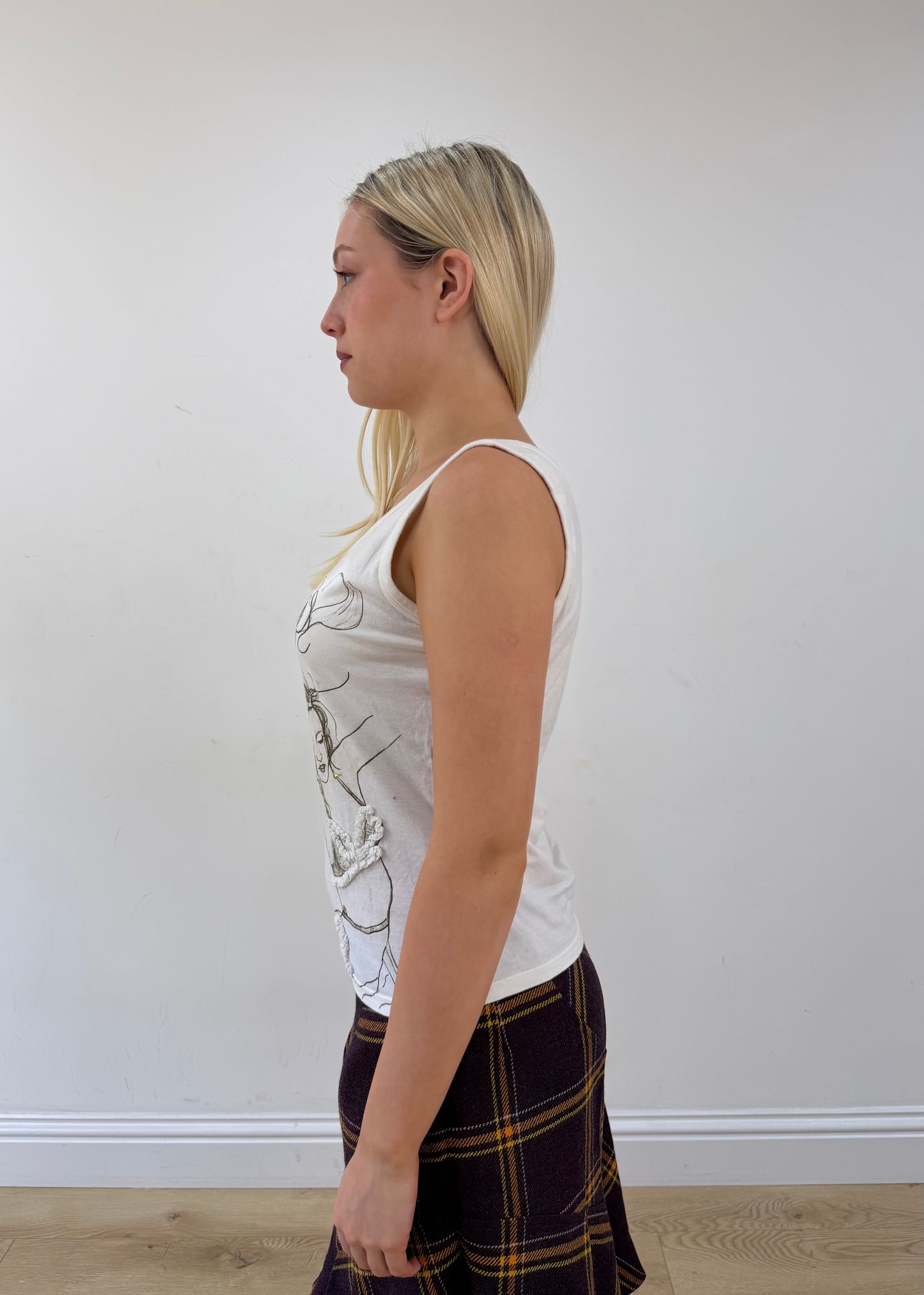small white see by chloé vest