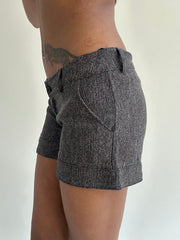 ‼️ | dark grey tweed style shorts