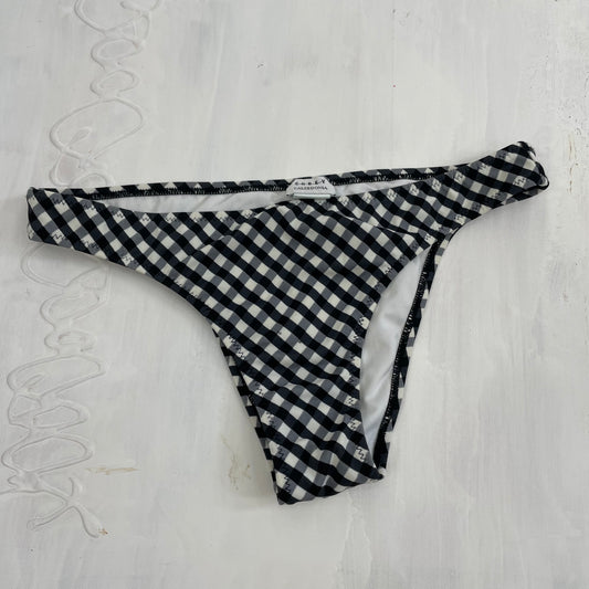 AMELIA GRAY DROP | Pequeno e branco Gingham Bikini Bote