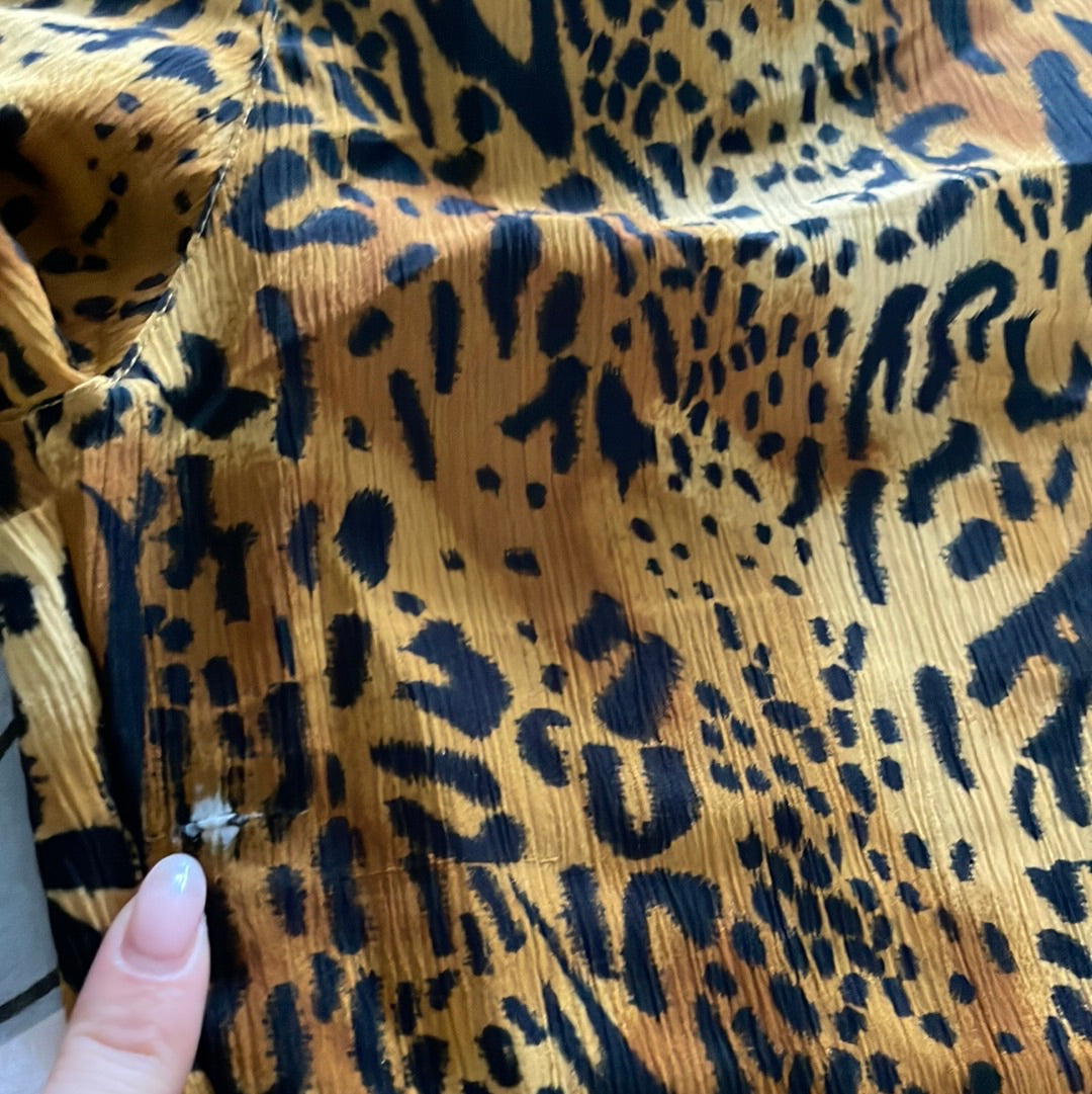 MOB WIFE DROP | small animal print trousers with tie front