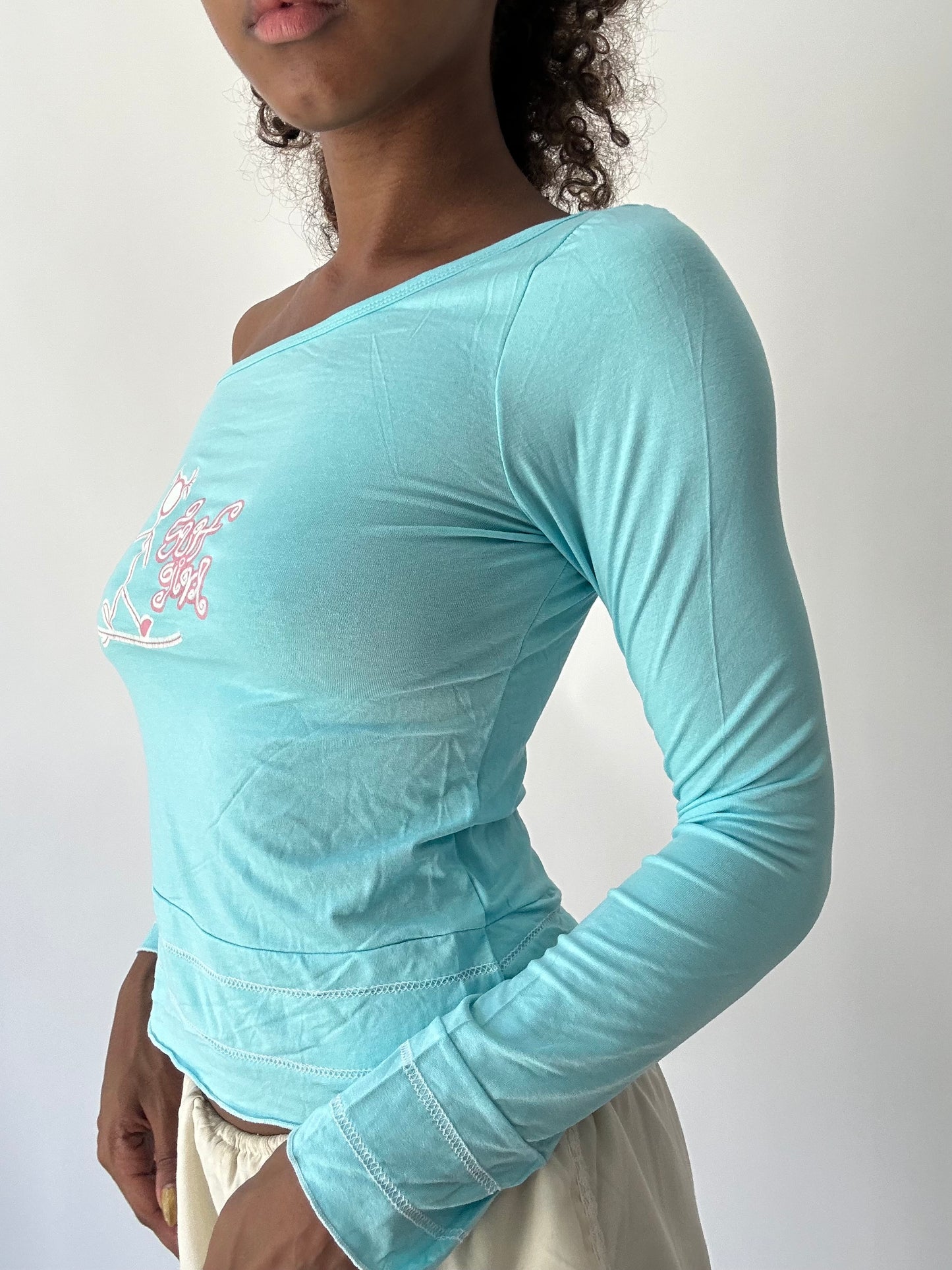 ‼️ | small blue off the shoulder ‘surf girl’