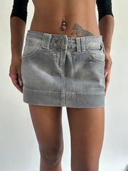 euro trash | small grey old label bershka mini skirt