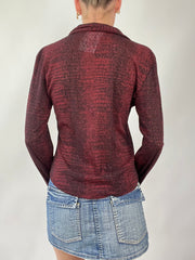 💻 TAYLOR SWIFT DROP | medium red snakeskin button up long sleeved shirt