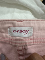 spring edit | small pink orsay denim mini shorts