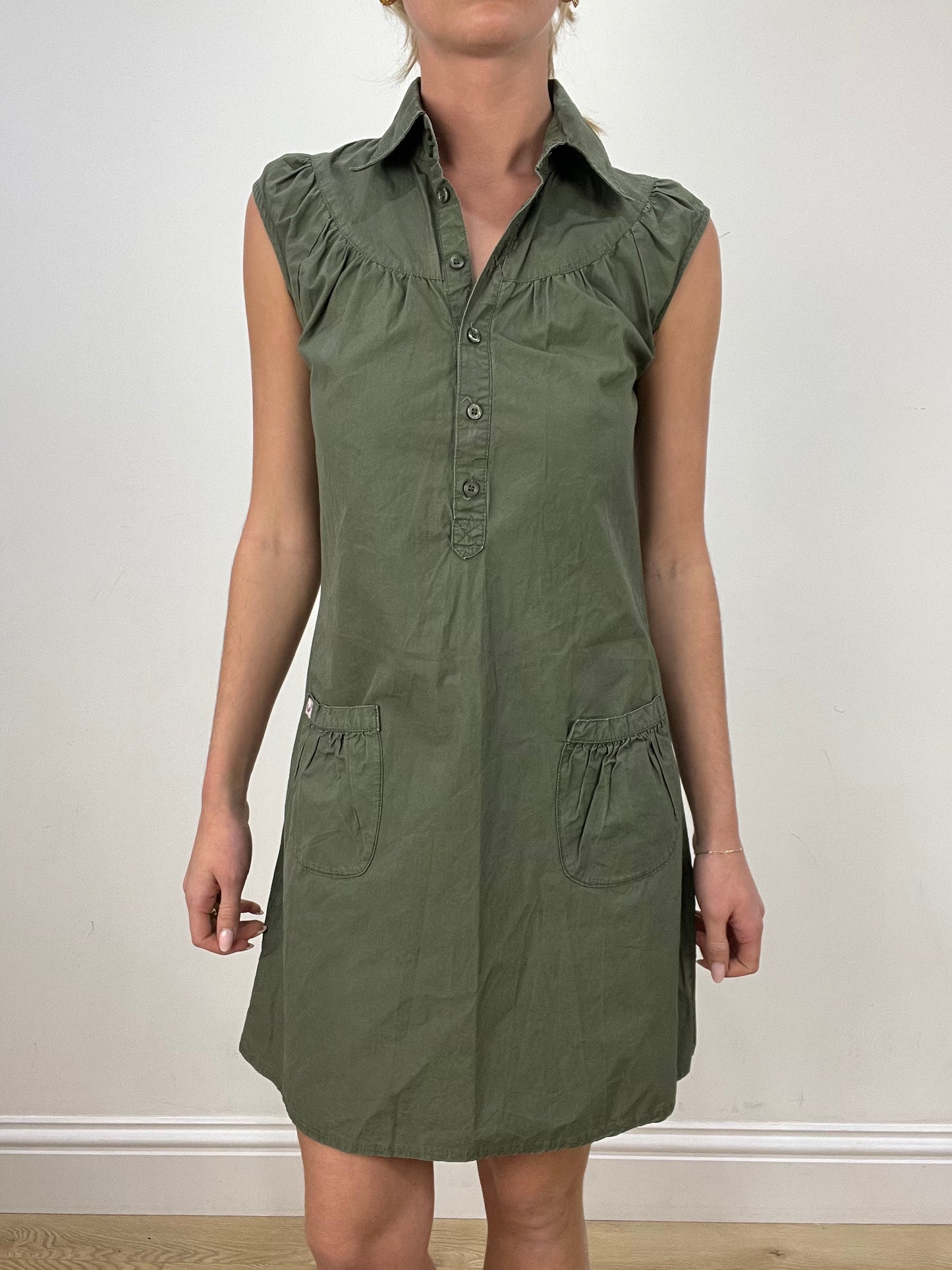 vintage edit eight | medium khaki cargo style dress