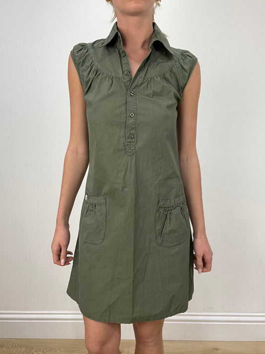 vintage edit eight | medium khaki cargo style dress