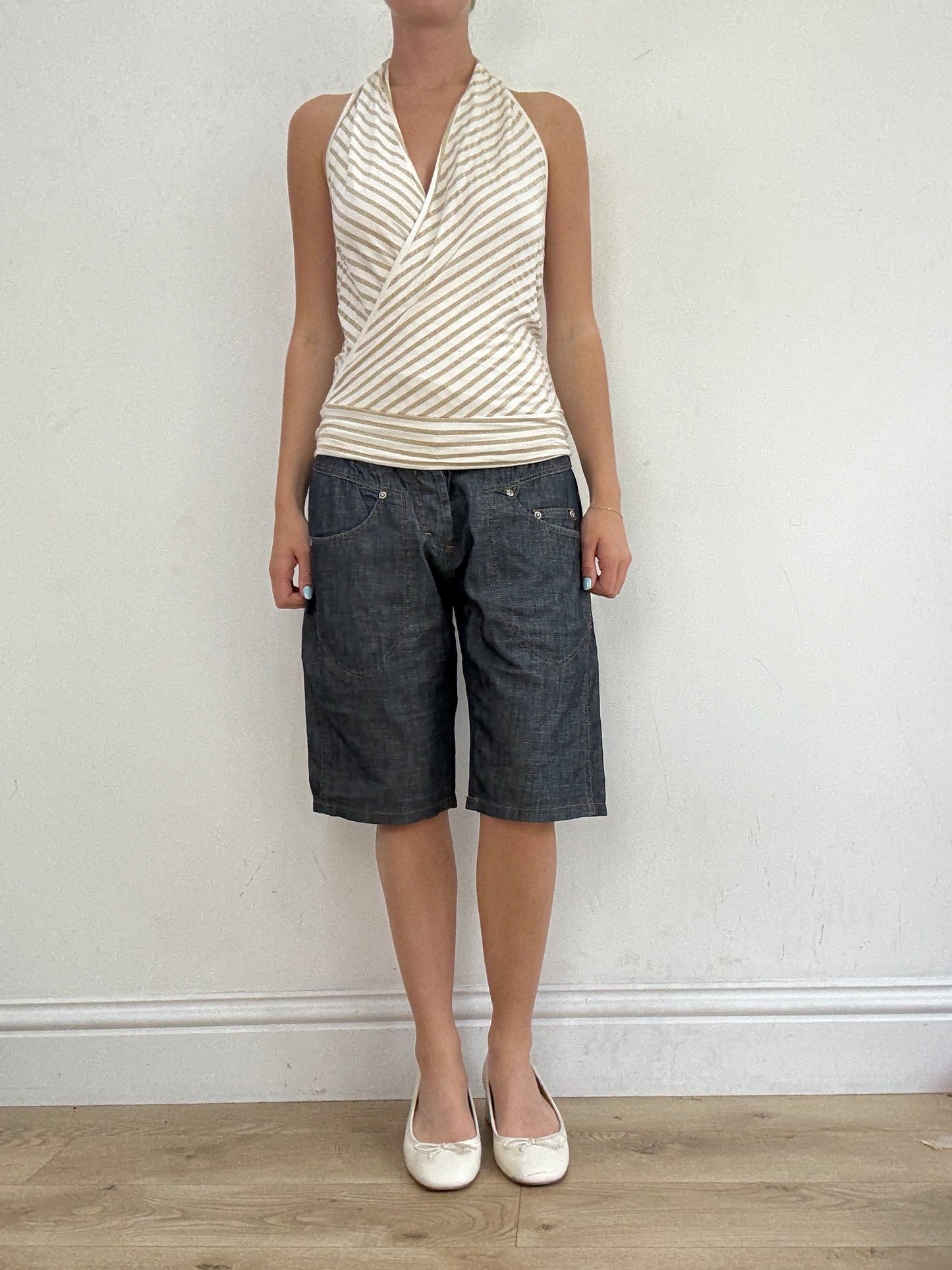 vintage edit twenty eight | medium blue just cavalli denim shorts