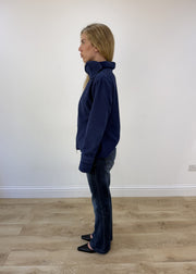 medium navy bench zip up fleece