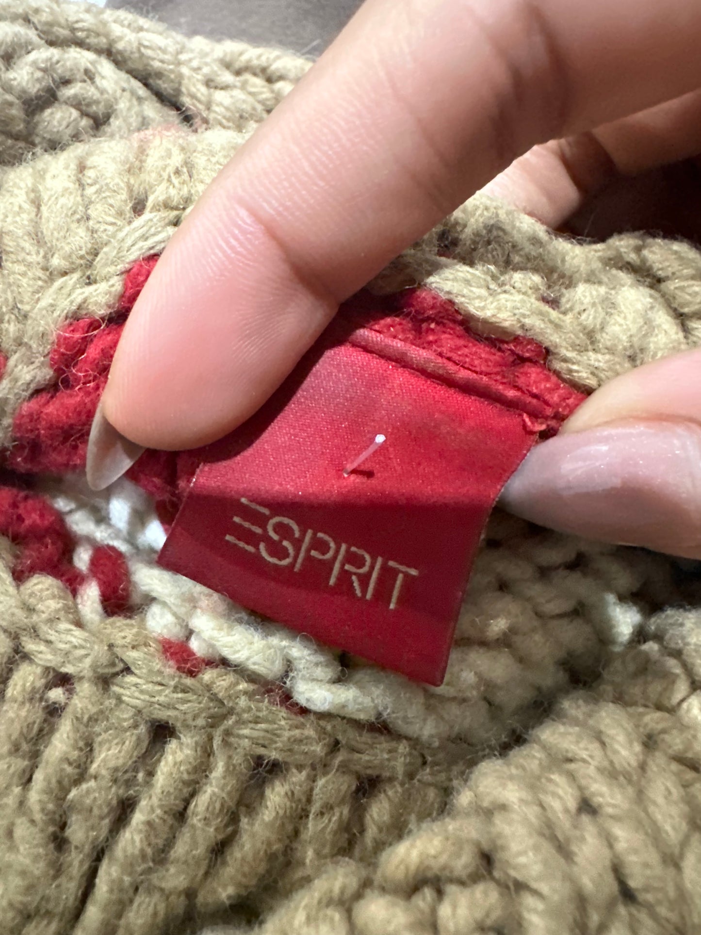 vintage edit thirty-five | small beige striped knit jumper