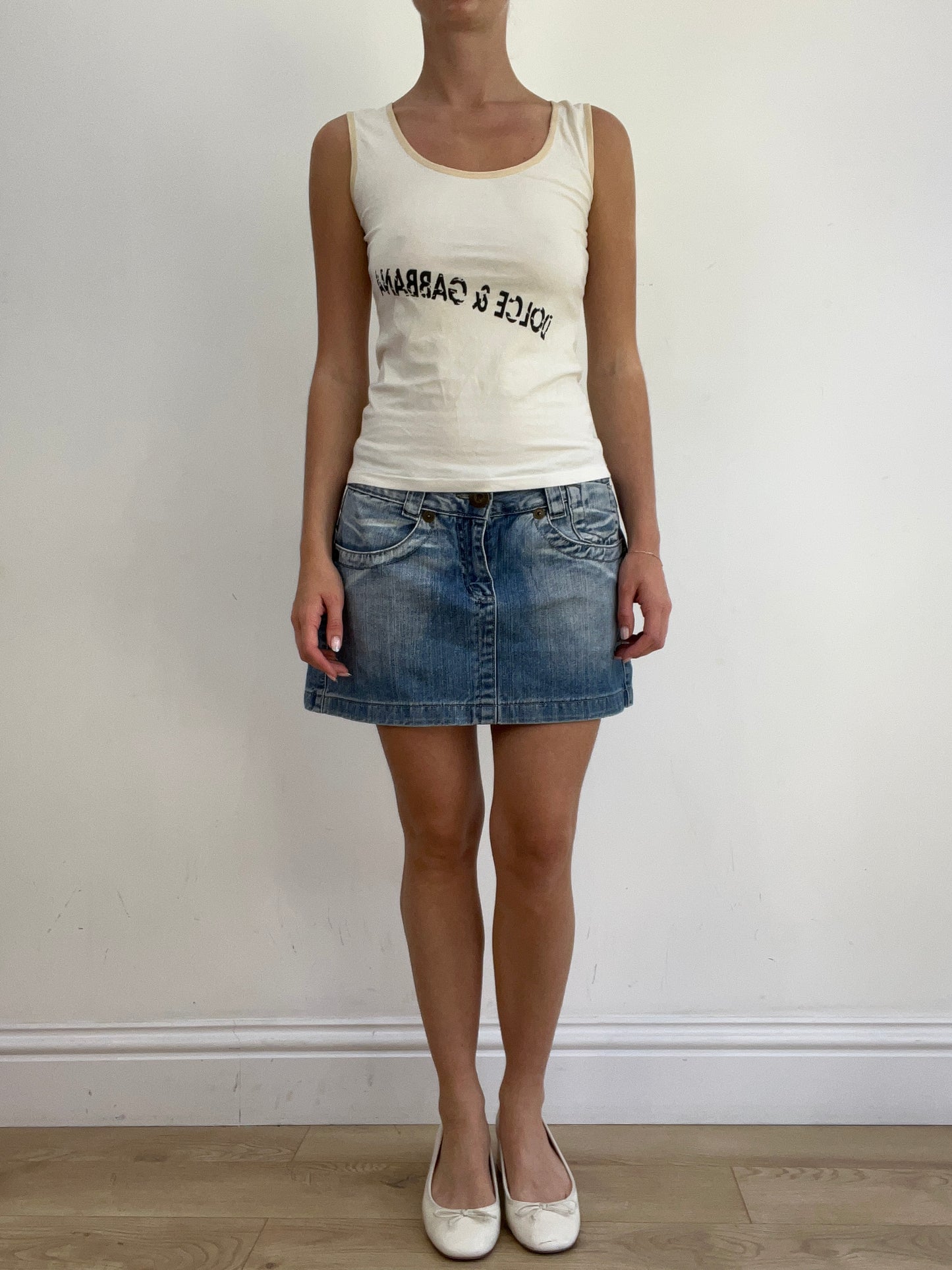 summer edit | small white dolce & gabbana tank top