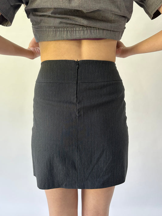 devil wears prada | extra small grey pinstripe mini skirt