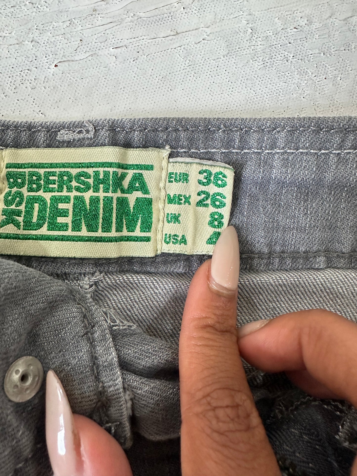 euro trash | small grey old label bershka mini skirt