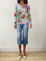 vintage edit: fashion week | small grey desigual long sleeve jumper
