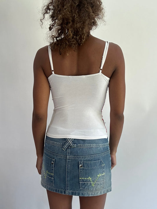 wag drop | Pequeno camisola de corte vermelho